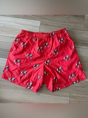 Georgia Bulldogs Columbia PFG Red Swim Trunks